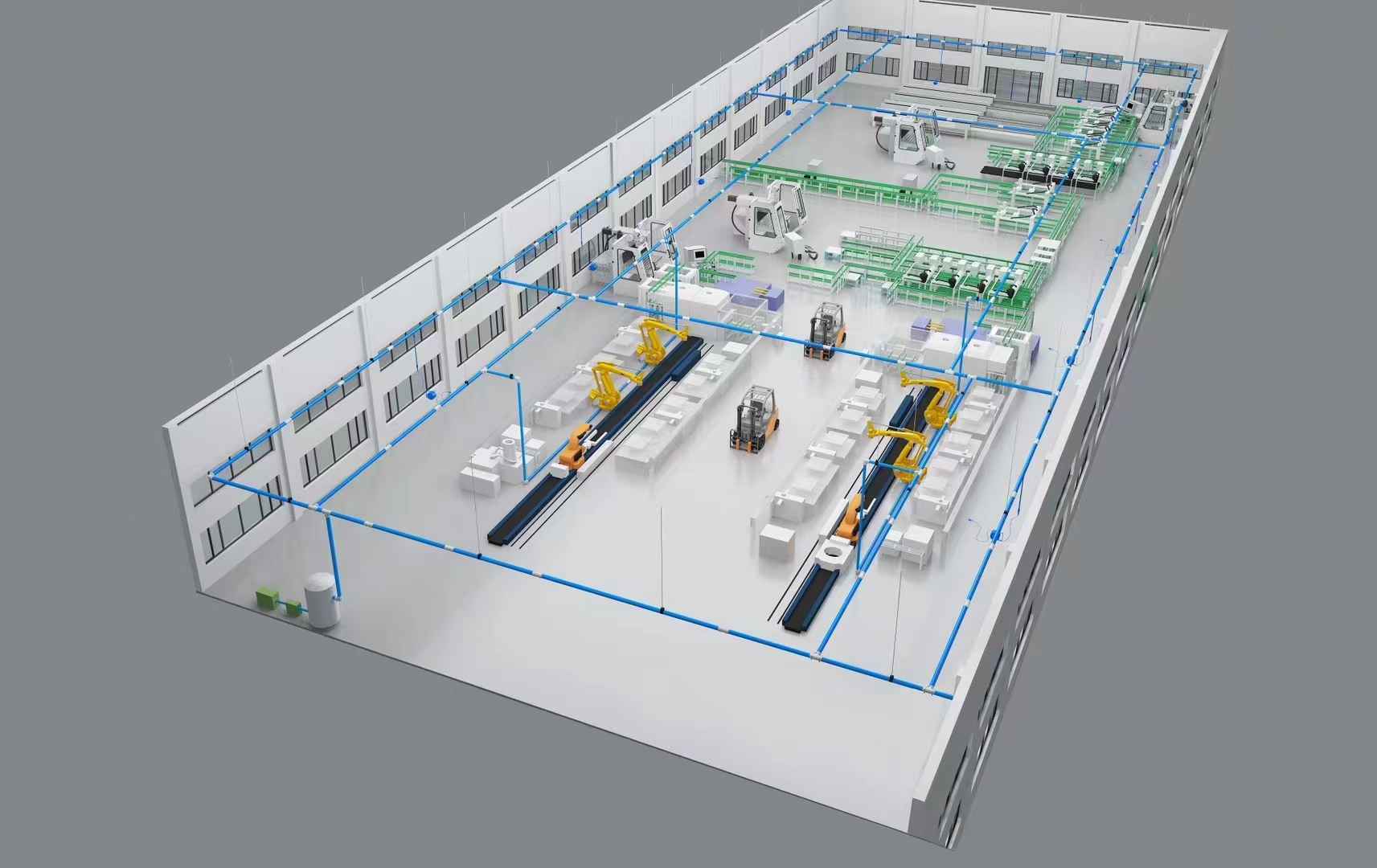 福斯特車間壓縮空氣管道安裝